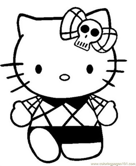Did you know that hello kitty was born in 1974? Coloring Pages Hellokitty1 (Cartoons > Hello Kitty) - free ...