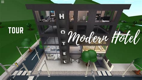 Modern Hotel Tour Bloxburg No Large Plot 490k Youtube