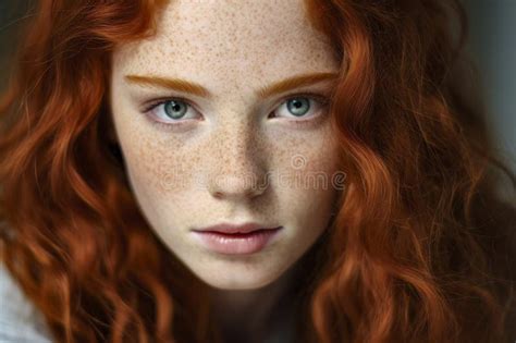 close up portrait of redheaded girl with freckles stock image image of beautiful vibrant