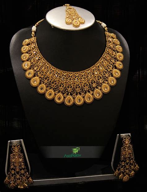 Bridal Gold Necklace Designs Fashion Beauty Mehndi Jewellery Blouse Design