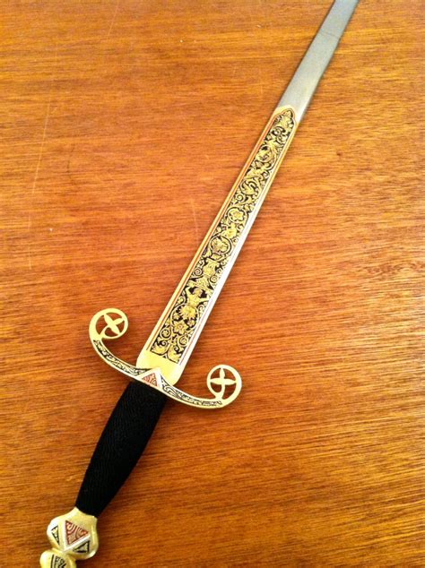 Vintage 30 Long Sword Toledo Spain Carved Design Etsy