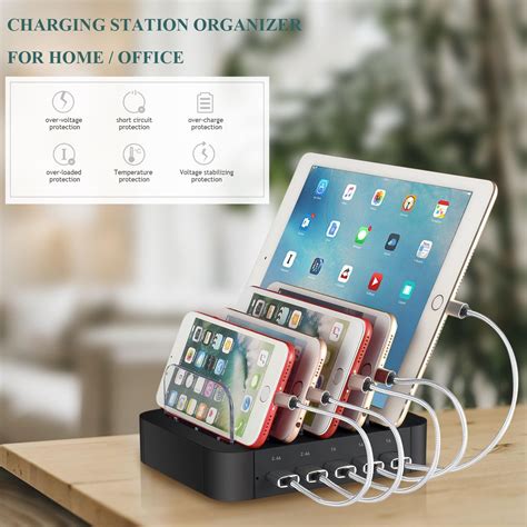 Charging Station 5 Port Cell Phone Usb Hub Charger Dock Station