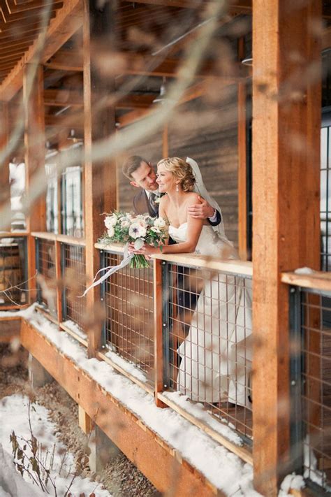 A Strapless Wedding Gown For A Winter Wedding At Blue Sky Ranch Blue