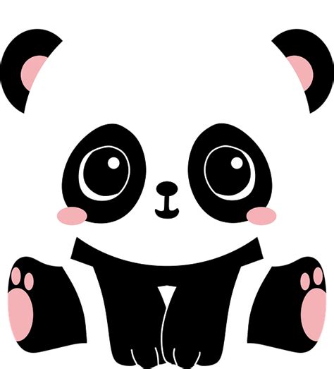 Free Image On Pixabay Panda Bear Cute Kawaii Black Dibujos De