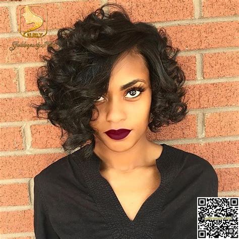A Glueless Short Bob Full Lace Human Hair Wigs For Black Women Brazilian Virgin Wavy Lace Front