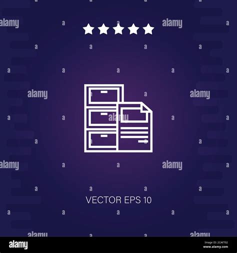 Filing Cabinet Vector Icon Modern Illustration Stock Vector Image And Art