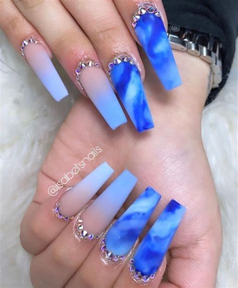 Ombre Acrylic Nails Coffin Shape Nails Long Square Acrylic Nails