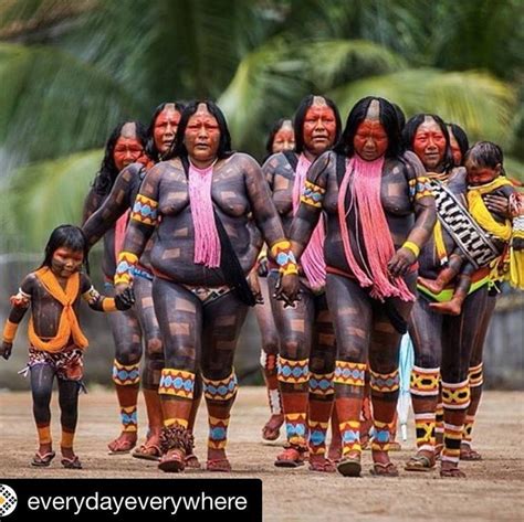 Indigenous Women From Xikrin Ethnicity Kateté Village Parauapebas Pará Brasil Photo By