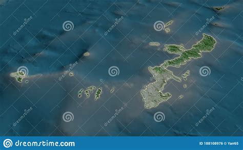 Okinawa Japan Highlighted With Capital Satellite Stock Illustration