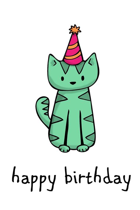 Happy Birthday Happy Birthday Cat Happy Birthday Cards Happy Birthday