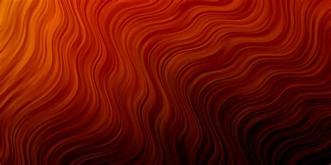 Dark Orange Vector Background With Curved Lines 1840450 Vector Art At