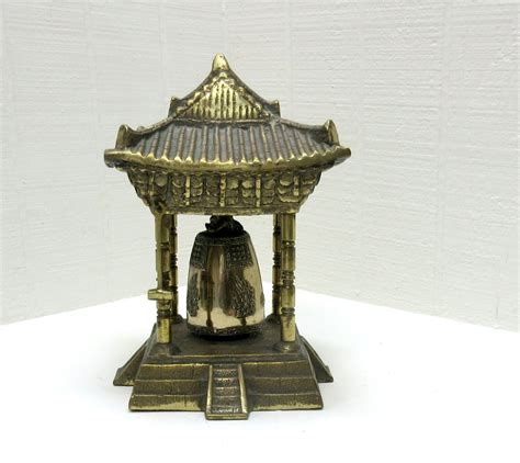 Vintage Brass Buddhist Temple Bell Gwangju Korea Bronze