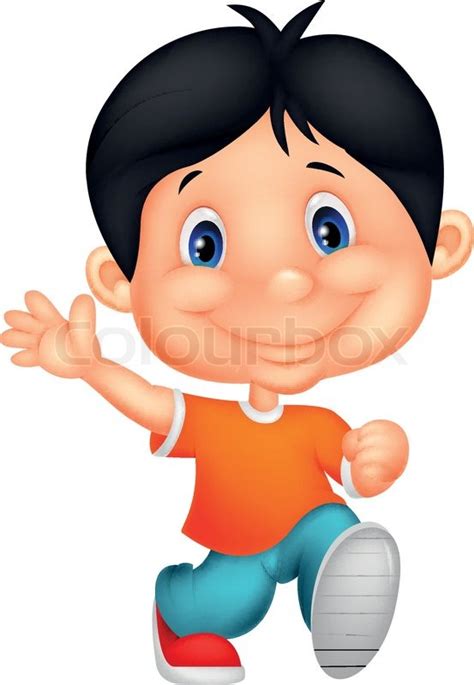 The most comprehensive image search on the web. Vector illustration of Happy little boy cartoon | Stock ...