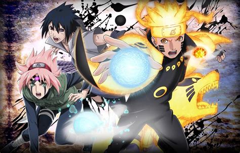 Team 7naruto Uzumaki Sasuke Uchiha Sakura Haruno Naruto Squadra