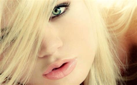 Alexis Ford Blonde Face Pornstar Women Sensual Gaze Juicy Lips