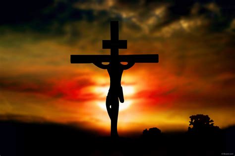 Jesus On The Cross Silhouette At Sunset Photos Portfolio