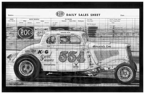 Assorted Vintage Drag Racing And Automotive Art Prints The Hamb