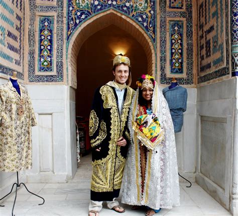 Uzbek Bride And Groom Uzbekistan V Uzbekistan Clothing Traditional Outfits Traditional Shirt