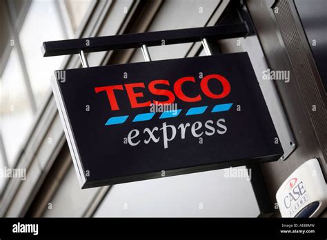 A Tesco Express Shop Sign In Central London United Kingdom Stock Photo