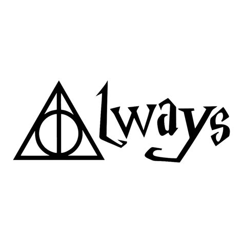 Harry Potter Always Deathly Hallows Svg File Png File Dxf Etsy