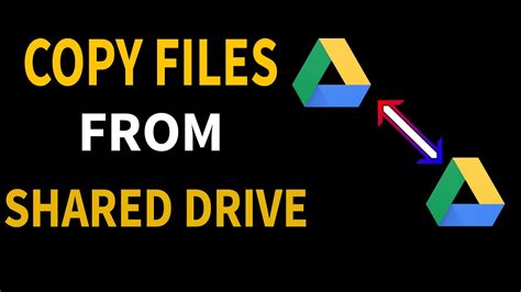 How To Copy Files From One Shared Drive To Another Shared Drive In