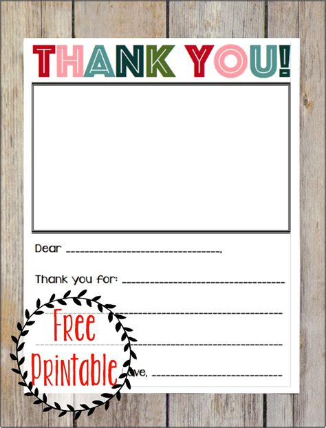 Free Printable Thank You Template For Students
