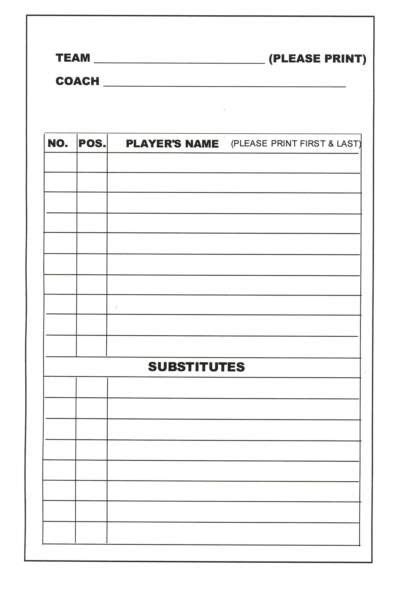 Free Baseball Lineup Card Template Professional Sample Template
