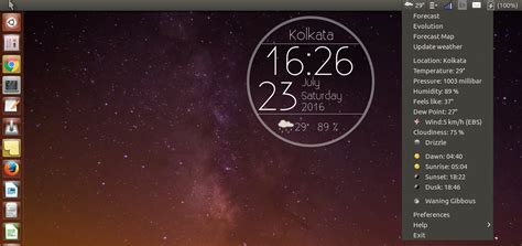 A Cool Weather Widget For Ubuntu Linux Mint
