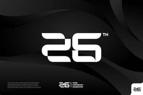 Premium Vector Number 26 Logo Icon Design 26th Birthday Logo Number