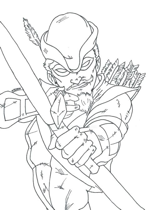 Green Arrow Coloring Pages At Free Printable