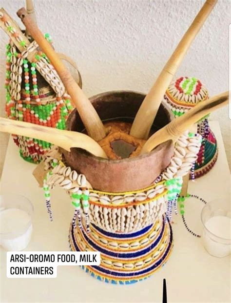 Oromo Cultural 🥘 Food Porridge And Milks In The Containers Oromo Bfd