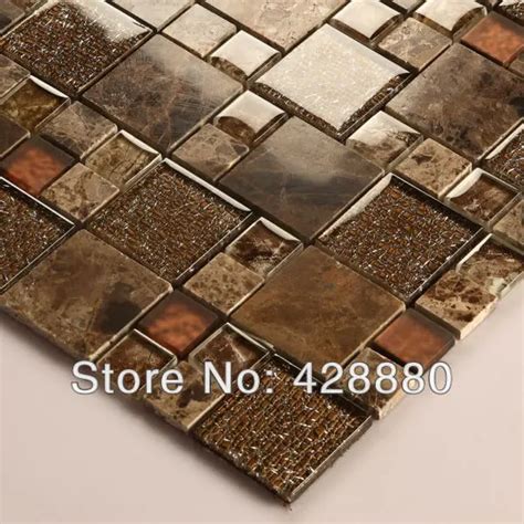 Glass Stone Mosaic Tile Sheets Crystal Backsplash Fireplacde Border