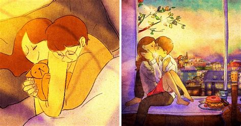 A Korean Illustrator Tells Of The Best Moments That Love Can Bring Bright Side