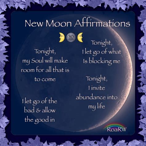 Phases Of The Moon The New Moon Affirmations New Moon Rituals New