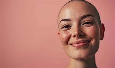 Premium Photo Bald Woman With A Joyful Smile