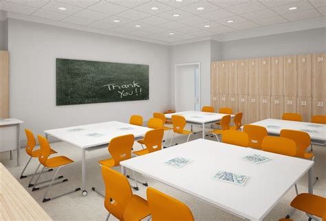 Modern Class Room Model Modern Class Classroom School Interior
