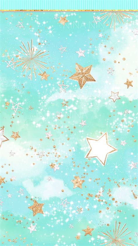 Pastel Galaxy Digital Papers Stars Seamless Patterns Gold Etsy