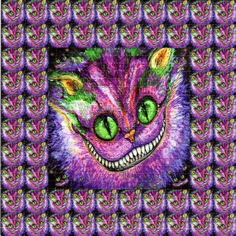 Cheshire Cat Alice In Wonderland Blotter Art Perforated Acid