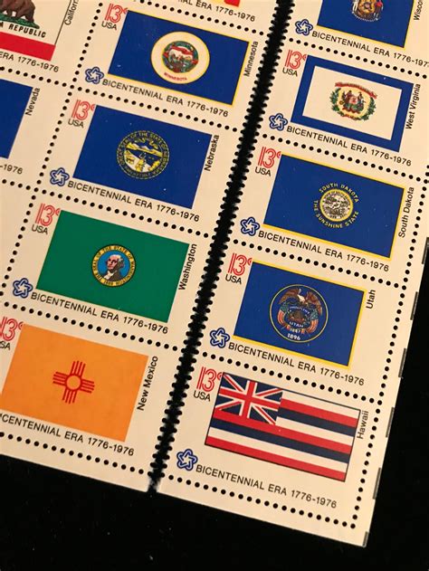 50 State Flag Stamps All 50 United States State Flags Etsy