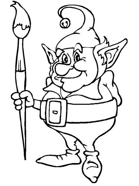 Sélection de coloriage lutin de Noel à imprimer sur LaGuerche.com  Page 1