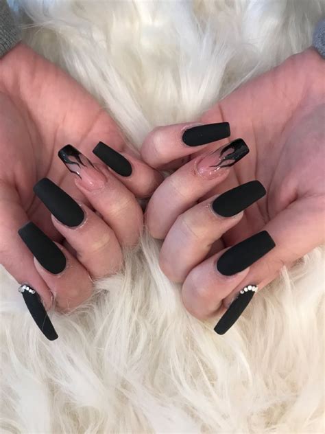 black coffin nails simple acrylic nails acrylic nails coffin short best acrylic nails black