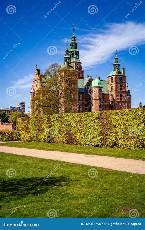 Majestic View Of Beautiful Historical Palace Against Blue Sky Stock