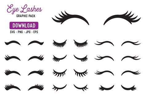 eye lashes vector graphic bundle graphic by the gradient fox · creative fabrica eye lash