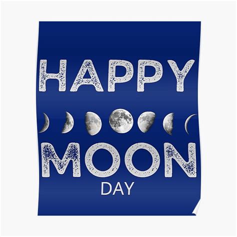 National Moon Day Poster For Sale By Eman4design Redbubble