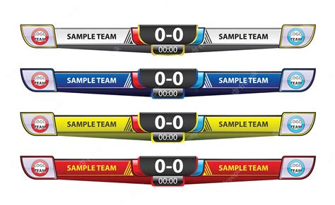 Premium Vector Template Scoreboard Design Elements For Sport
