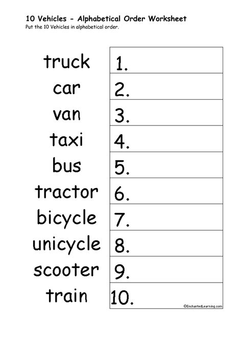 12 Best Images Of Alphabetical Order Worksheets 1st Grade Words In