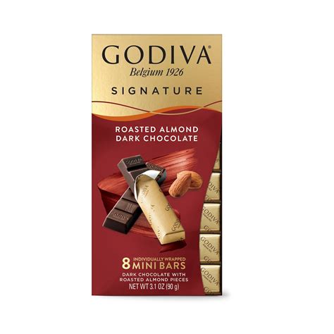 Godiva Signature Roasted Almond Dark Chocolate Mini Bars Shop Candy