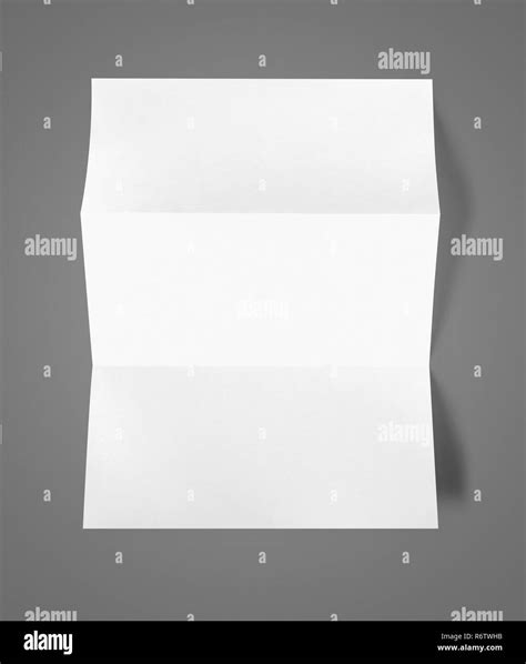 Blank Folded White A4 Paper Sheet Mockup Template Stock Photo Alamy