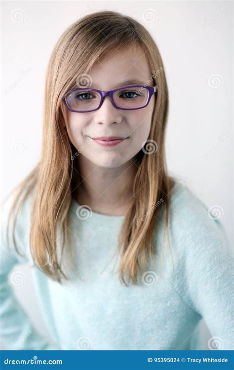 Tween Girl With Glasses Stock Photo Image Of Girl Person