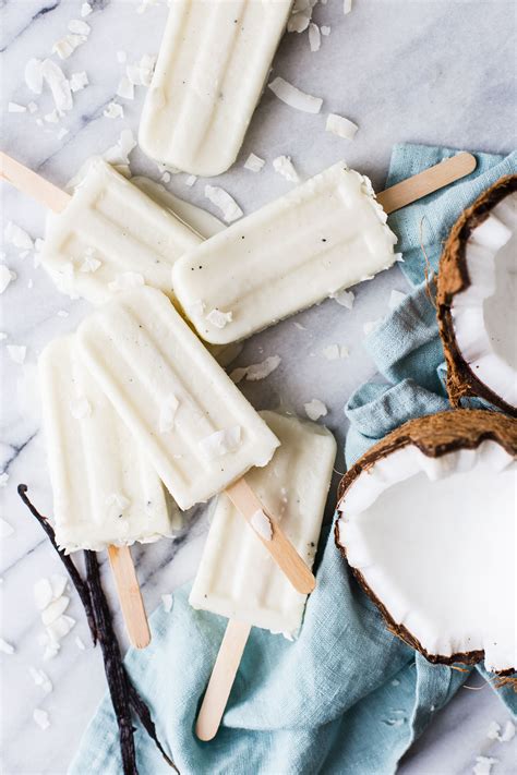Coconut Cream Popsicles With Vanilla Bean And Malibu Rum Kokos Desserts